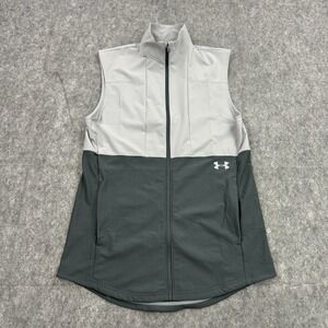 Under Armour Mens Jacket Medium Gray Vanish Hybrid Vest Sleeveless Fitted Wind